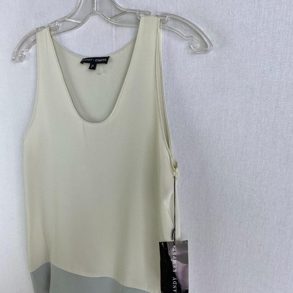 RANDY KEMPER Lime 100% Silk Top NWT - Picture 3 of 6